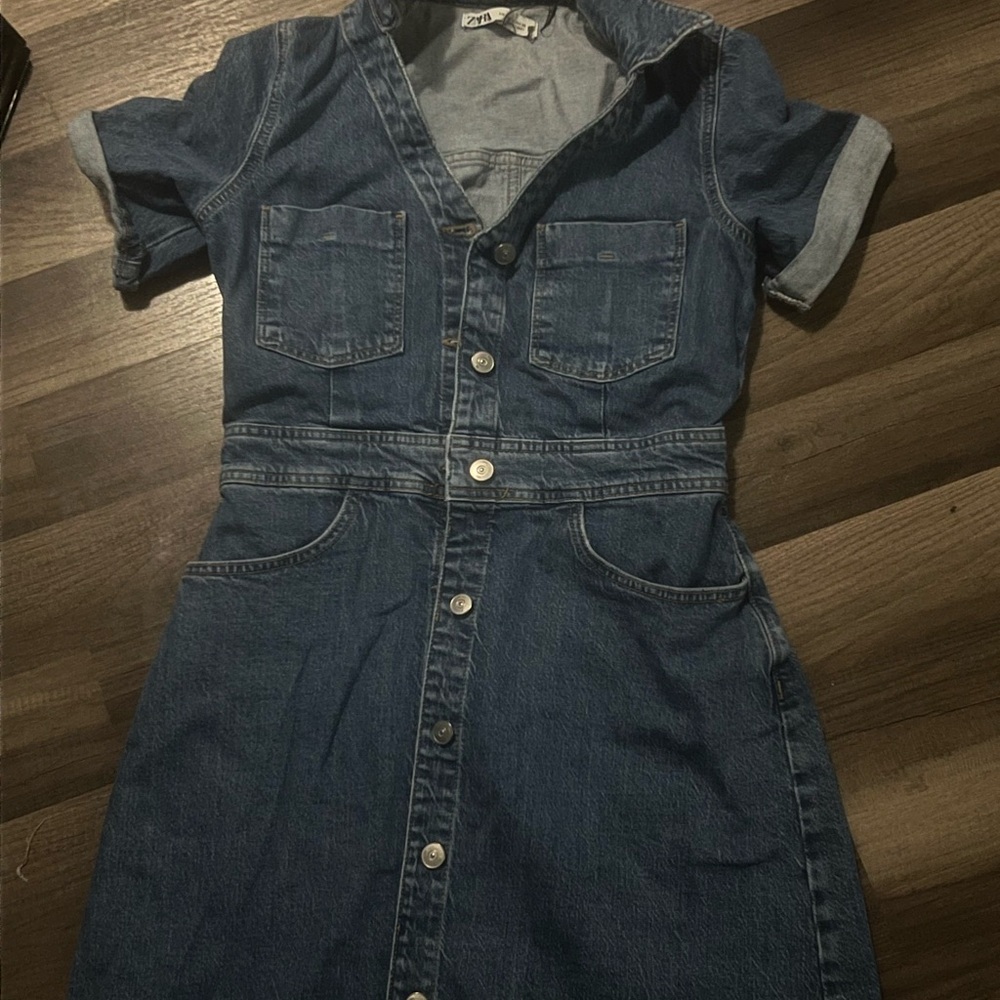 Zara Denim Button-Up Dress